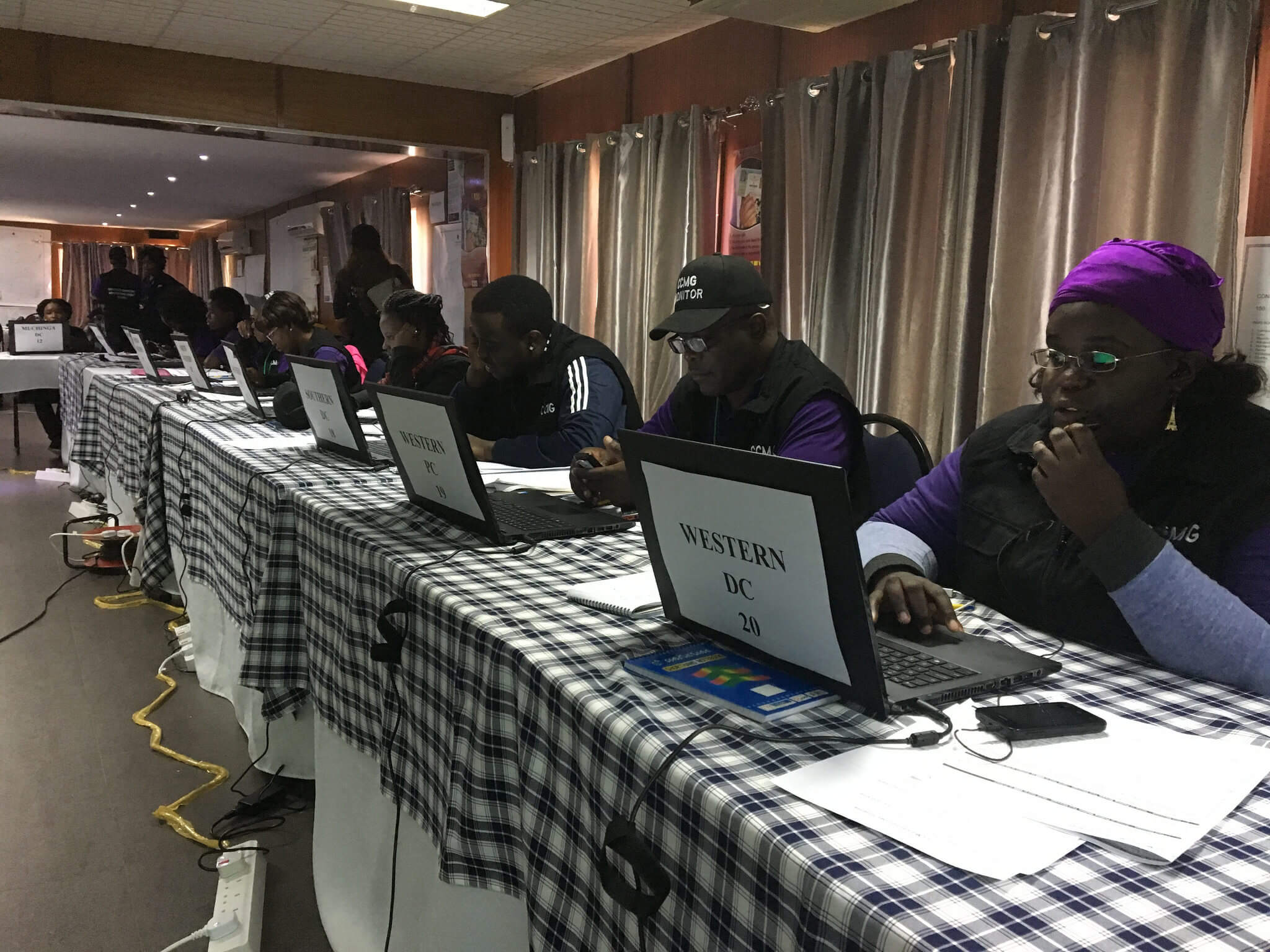 Data clerks chasing observer data during #ZambiaDecides General Election 2016