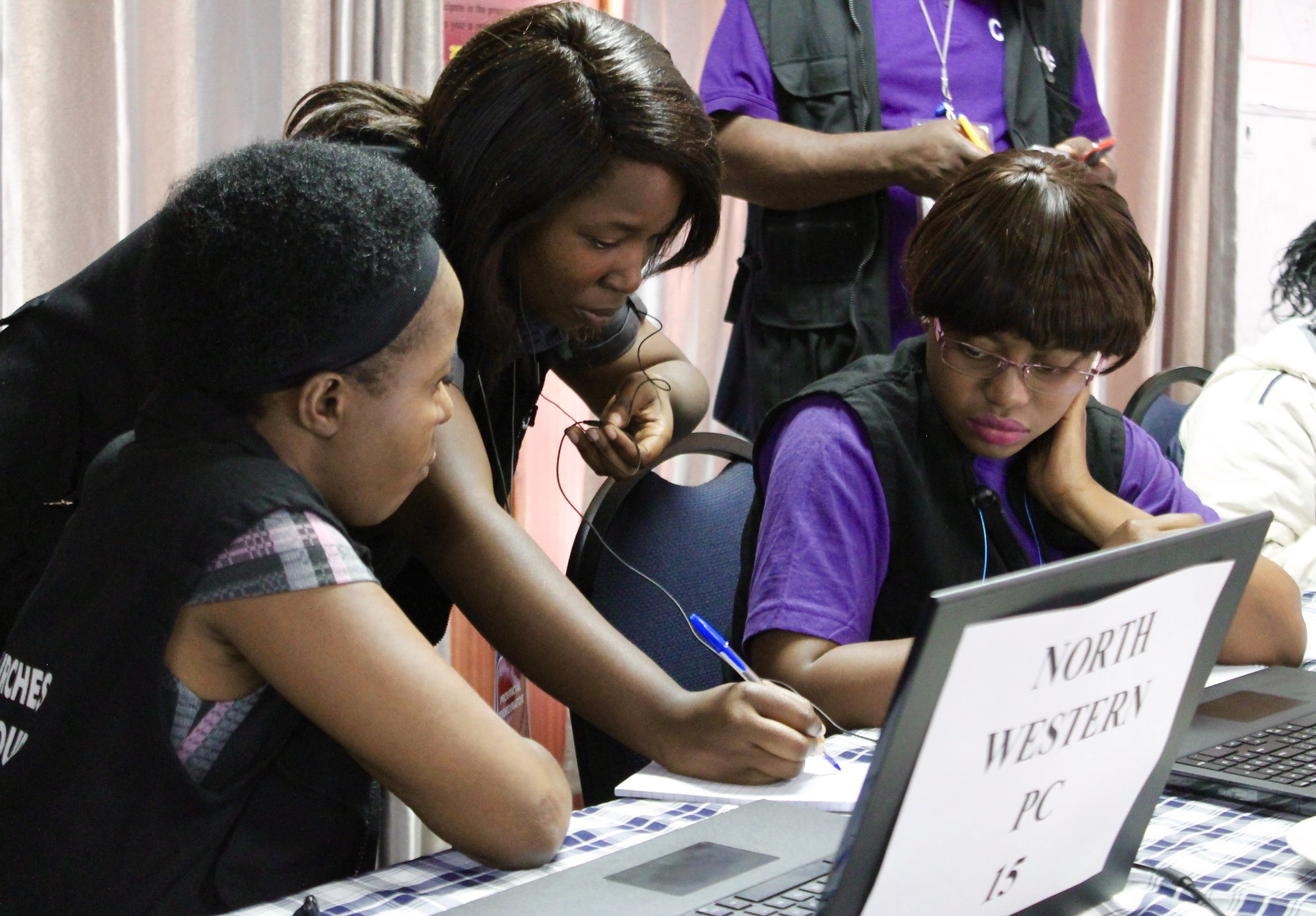 Women in Zambia managing CCMG data center