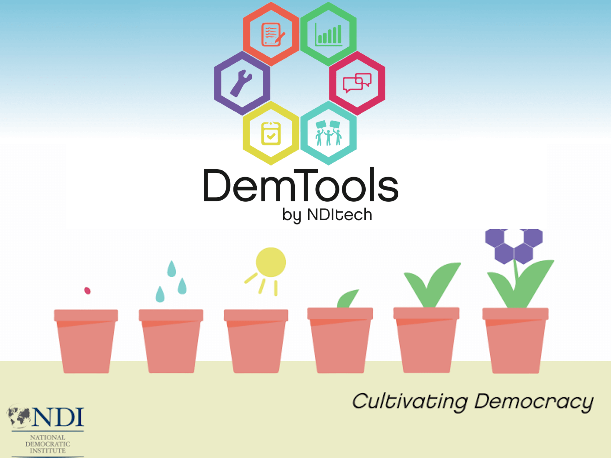 DemTools 2.0 Logo - Cultivating Democracy