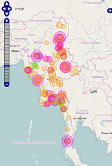 A political map of Burma