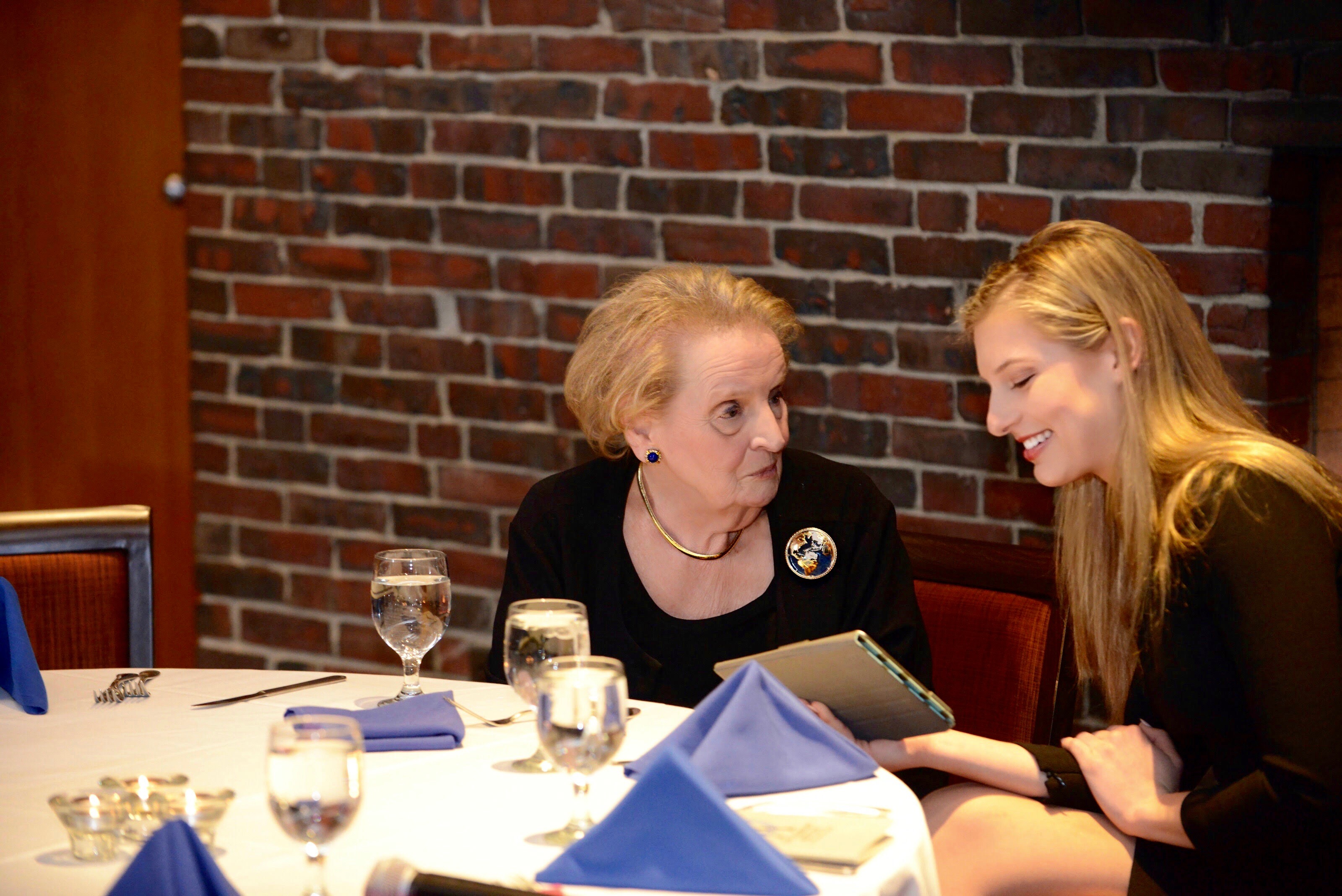 Secretary Albright and Sophia Sokolowski