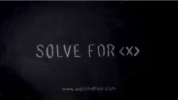Text on black background. Text reads "solve for x"